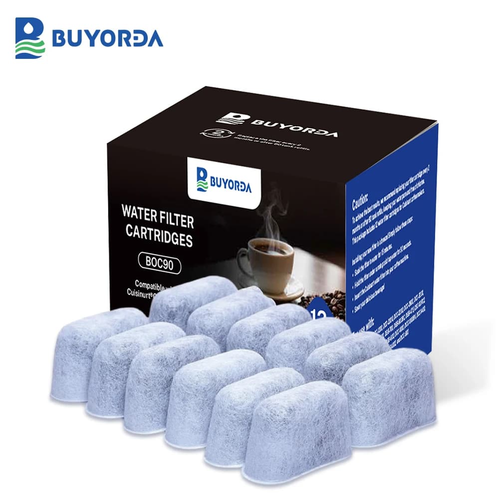 Replacement Charcoal Water Filters Removes Chlorine odors and others impurities from Water for Cuisinart Coffee Machines 12 pack