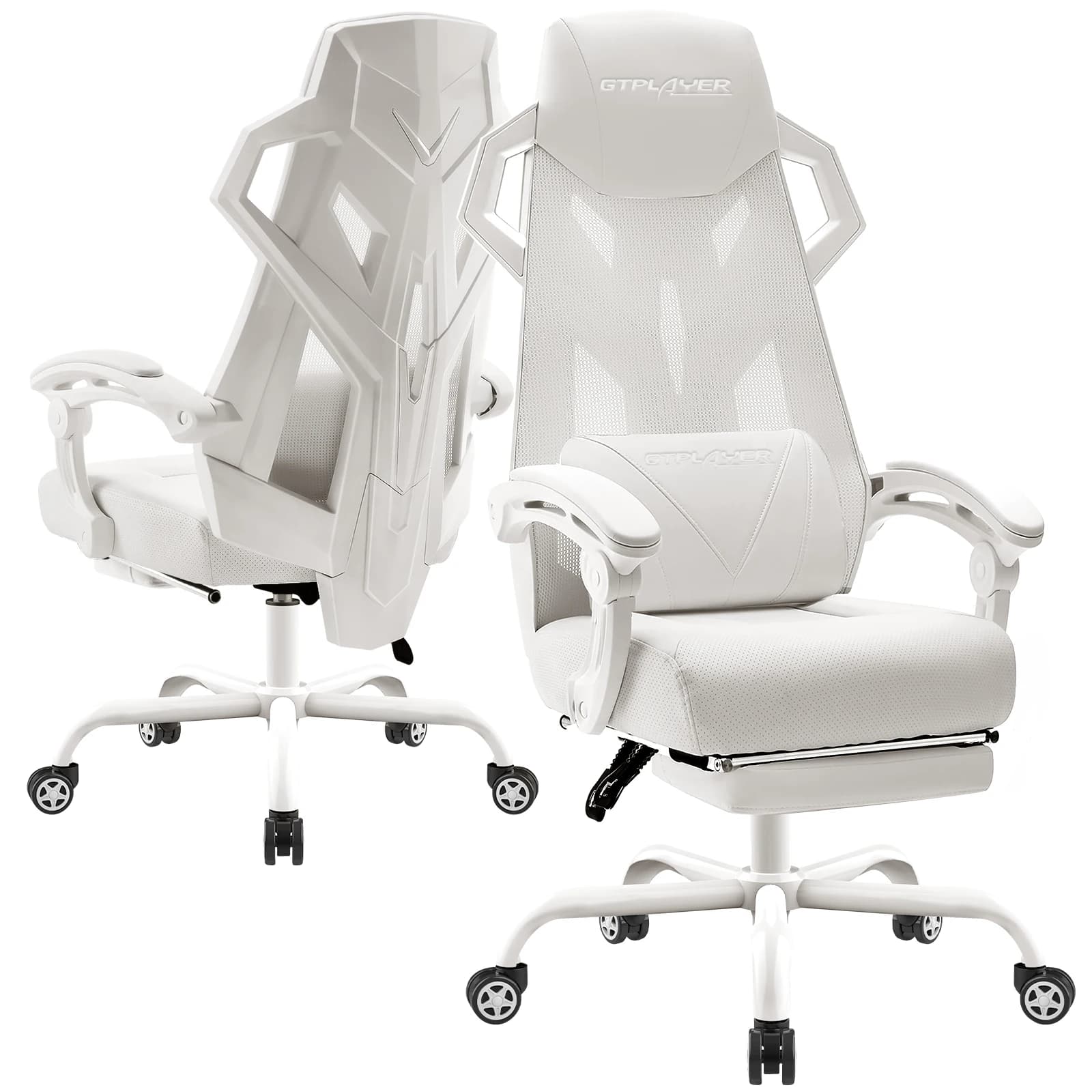 GTPLAYER Ergonomic Office chair Desk chair Gaming chair Swivel chair Adjustable Lordo Support Headrest Back Sone
