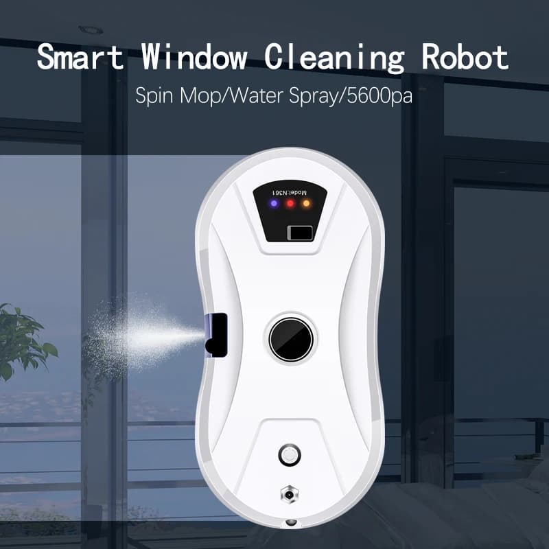 5600Pa Window Cleaning Robot Automatic Water Spray Anti-Fall Remote Control Window Cleaning Machine for Glass/Tile/Ceiling