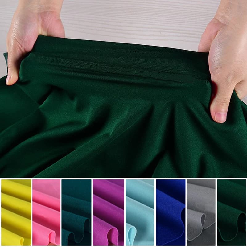 Stretch Knitted Fabric Spandex Four Ways Elasticity Twilled Stain For Sewing Shirt Skirt Dress Pants Swimwear By the Meter