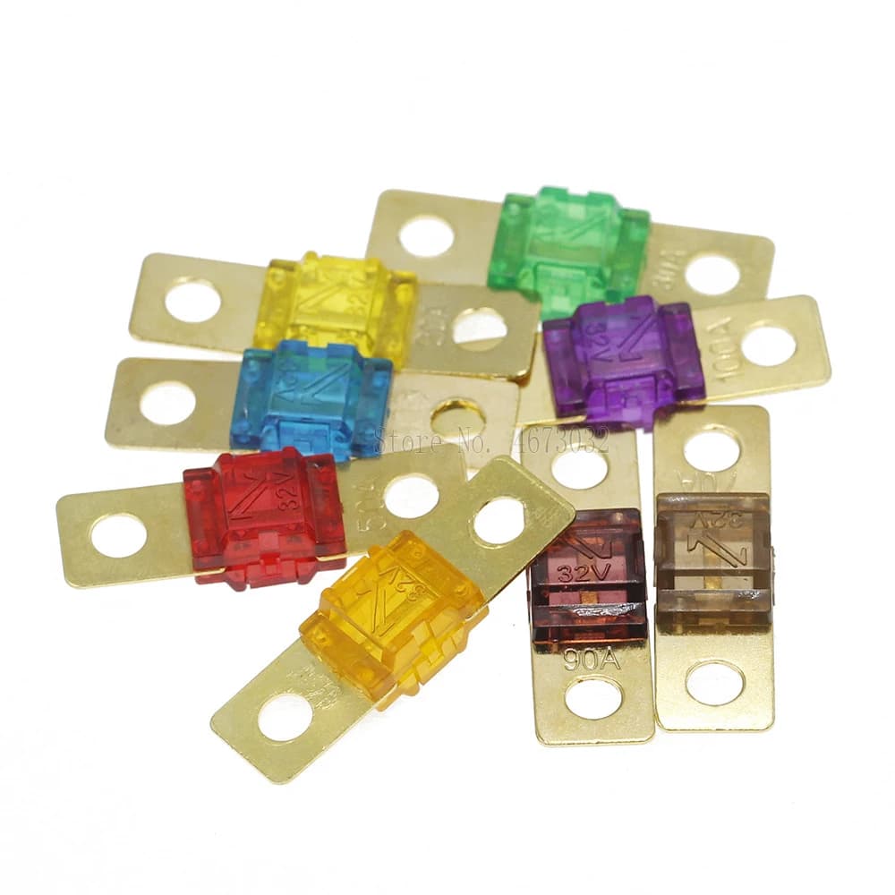 ANS FUSE 20A 30A 40A 50A 60A 70A 80A 100A 125A 150A 175A ANL Gold Plated Stud Car Fuses Mini Car Stereo Audio AFS Fuse