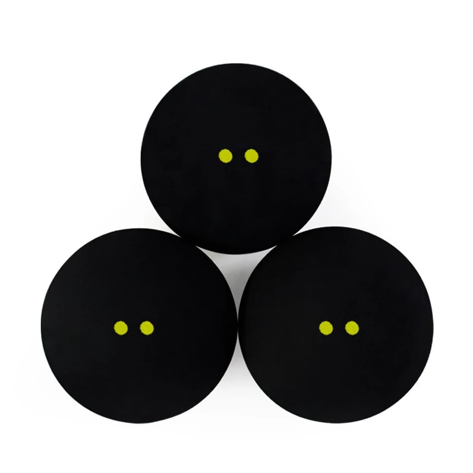 2 Pcs/ 4Pcs Rubber Squash Ball Double Yellow Point Squash Balls Training Speed Sports Rubber Bola Squash Ball Dot Squash Bola