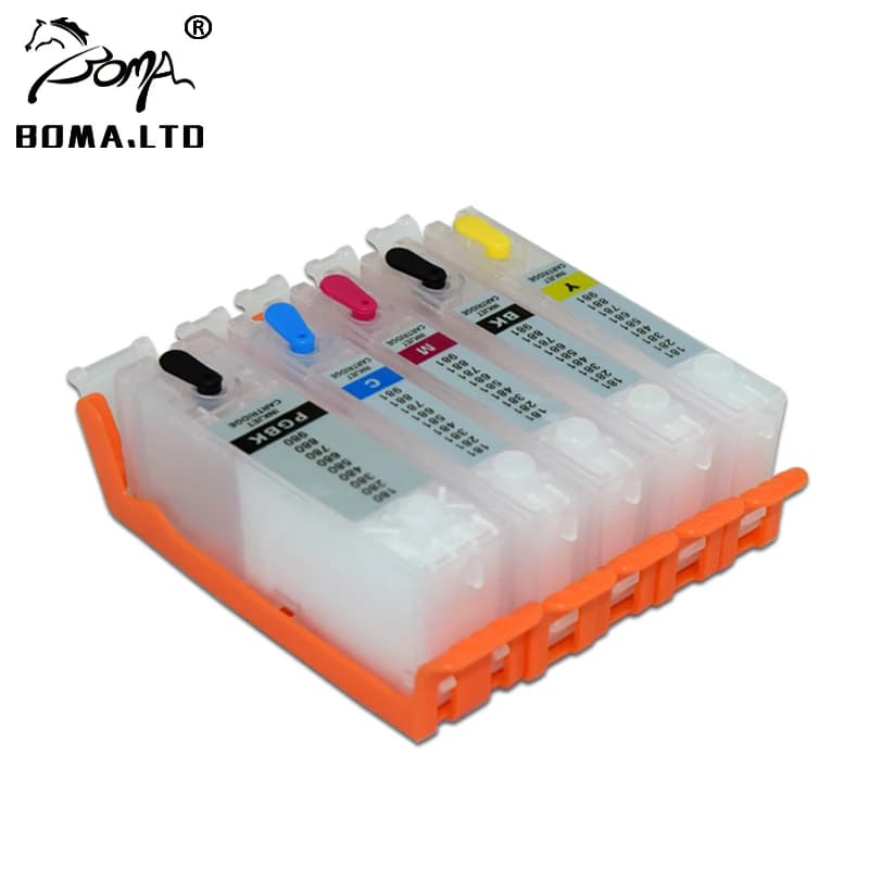 PGI 580 581 Refillable Ink Cartridge With Permanent Chip For Canon PIXMA Ts705 TR7550 TR8550 TS6150 TS8150 TS9150 TS9155 Printer
