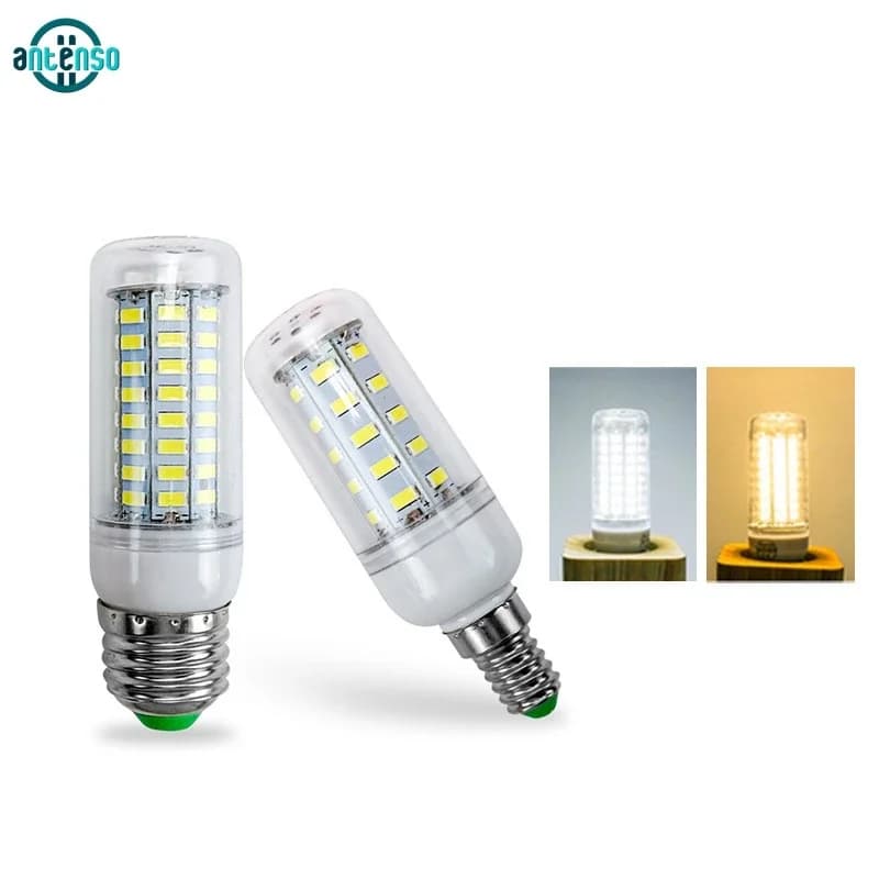 1-10pcs LED Candle Light Bulb E14 220V E27 Table Corn Lamp 24-72 LEDs Chandelier Lighting AC 220V LED Bulb for Home Decor
