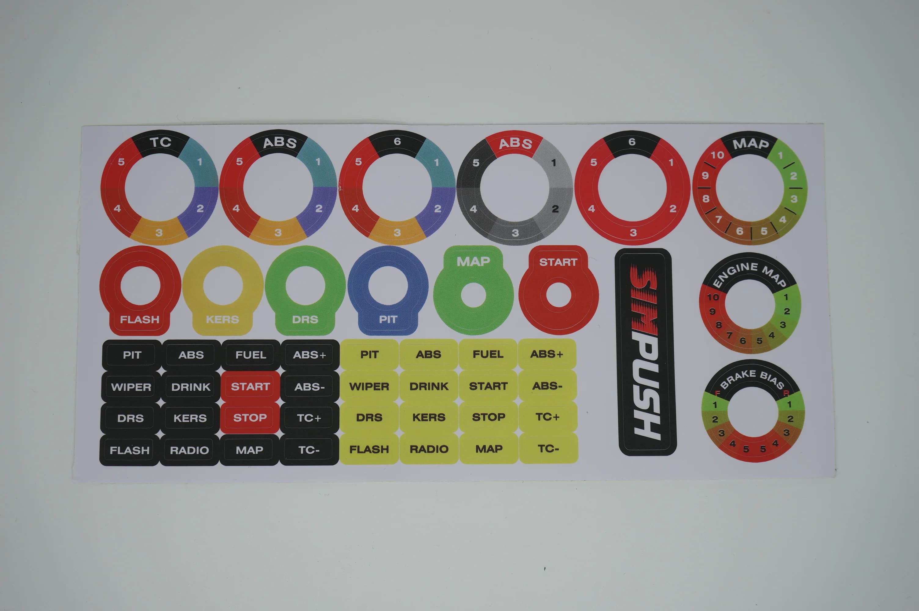 SIMPUSH SIM Racing Steering Wheel sticker
