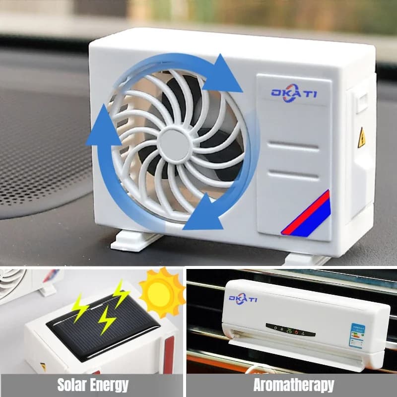 A set Solar powered car fragrance Perfume Unique air condition model lemon Fixed Automatic Air outlet  Lavender Long lastingauto