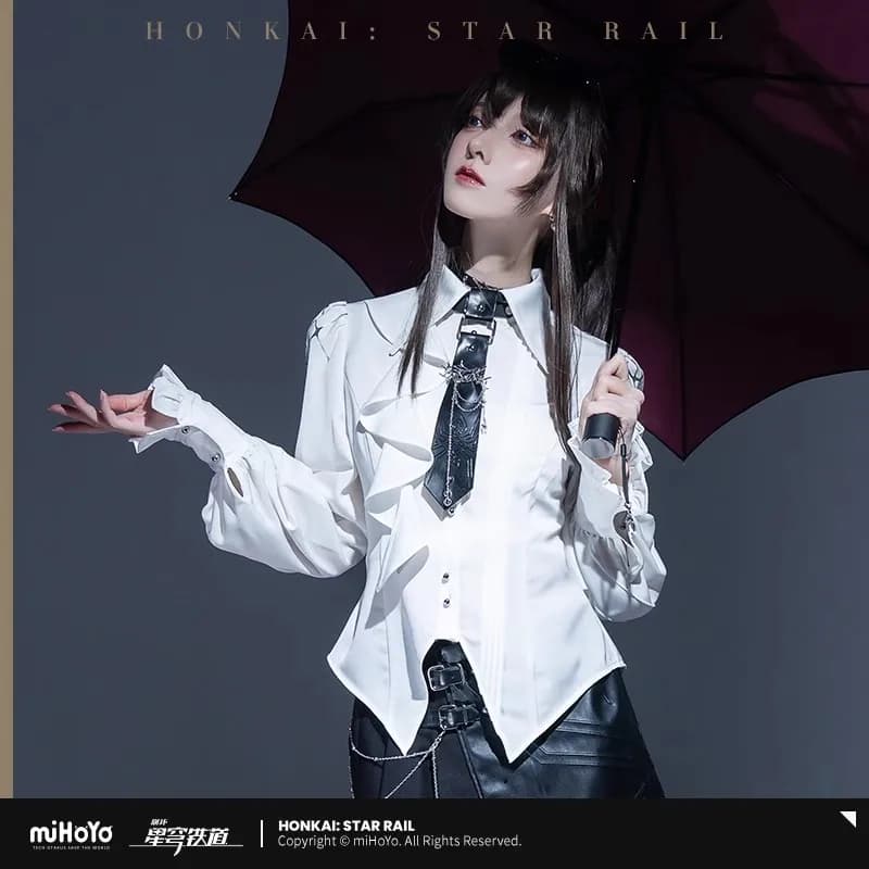【Genuine】Kafka Shirt MiHoYo Official Original Honkai Star Rail Kafka Theme Impression Series Slim Shirt Cosplay Tops Xmas Gifts