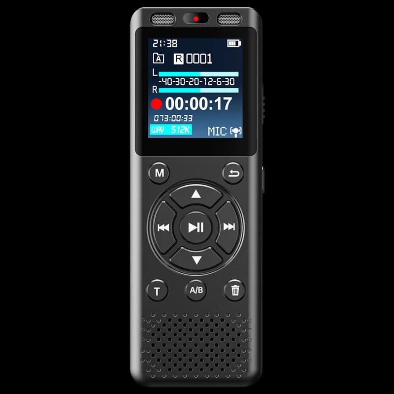 Large Screen C-Type Rechargeable Dicta Long Time Recording Voice Audio Recorder Activated with Noise Reduction External TF Card