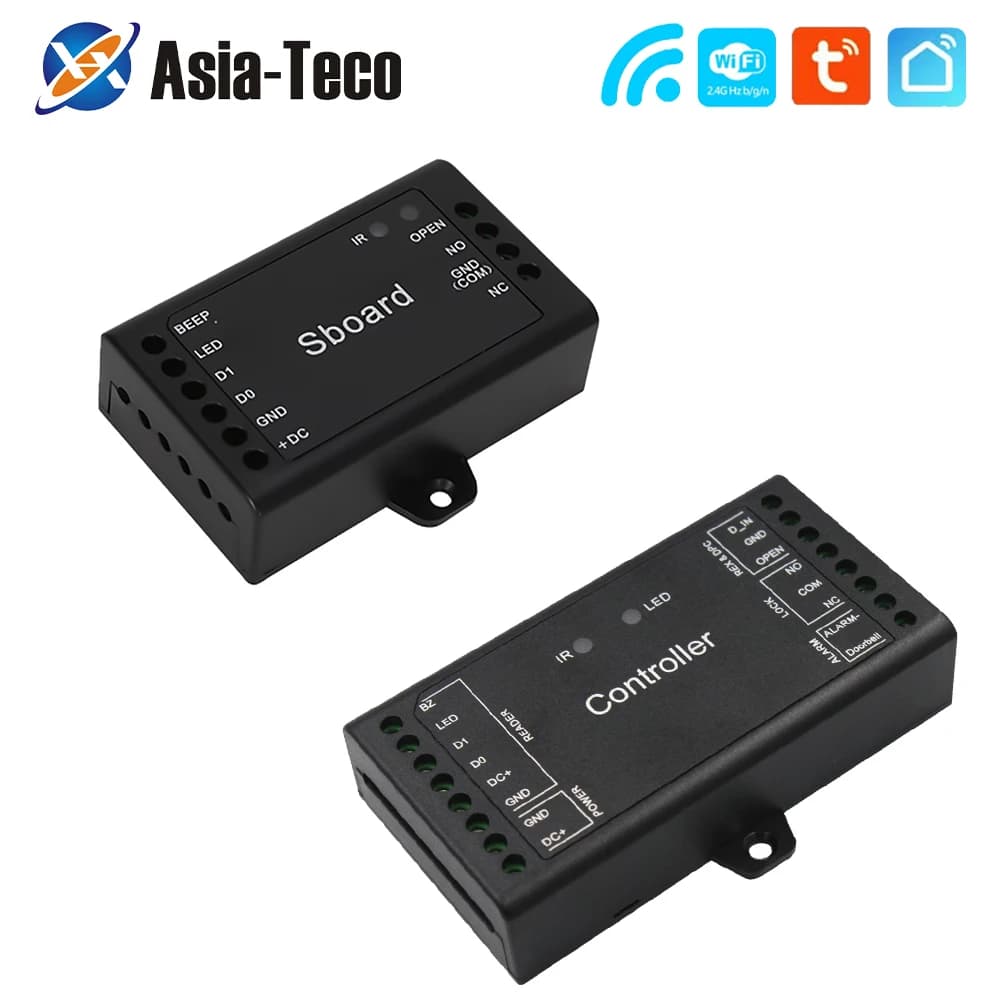 Sboard Mini Size Single Door 5G Wifi Tuya App Remote Control Access Control Panel Board 12V Wiegand 26~44 bits Input 1000 user
