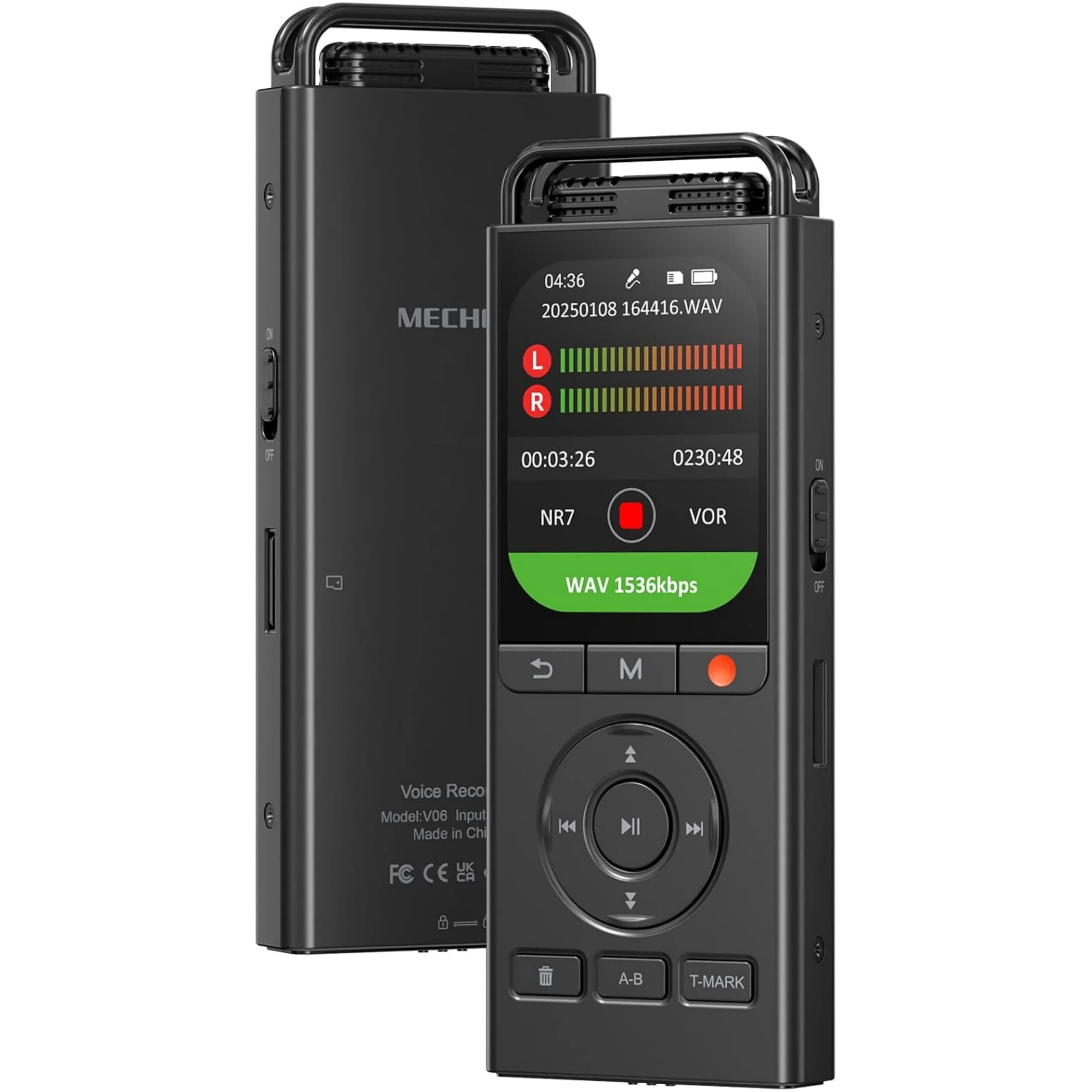 144GB (16GB+128GB) Digital Voice Recorder with Playback: Voice-activated Recorder for Presentations, Conferences and Interviews