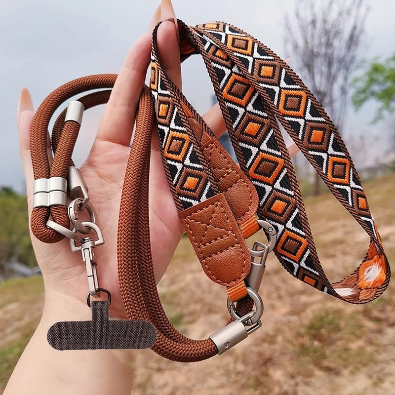 Detachable 3in1 Wider Style Adjustable Mobile Phone Lanyard Wrist Phone Strap Outdoor Sturdy Camera Cellphone Hanging Lanyards
