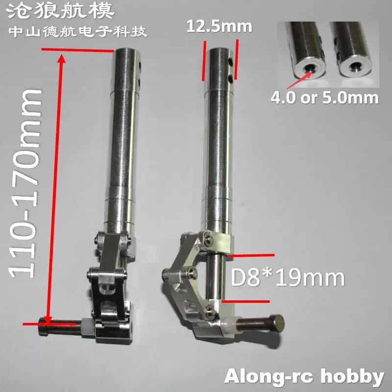 1 Pair 110 To 170mm D4 D5 Strengthened Back Damping Landing Gear Suitable for 5-10kg RC Model Aircraft Jet EDF Plane Spare Part