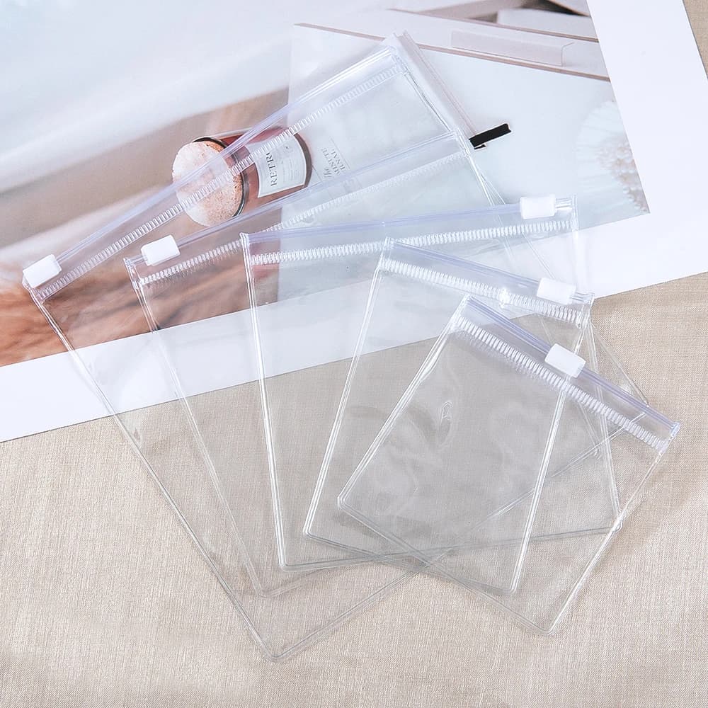 10Pcs Thicken Zipper Bag Transparent Plastic Bag Anti Oxidation Jewelry Pouch for DIY Jewelry Storage Earring Bracelet Packaging