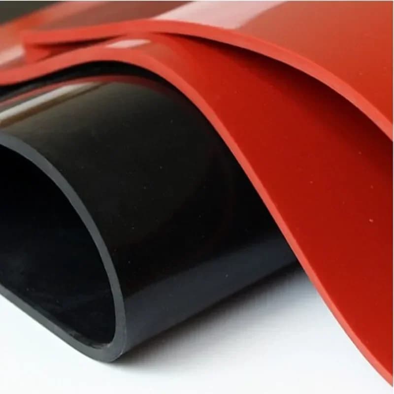 1.5mm/2mm/3mm Red/Black Silicone Rubber Sheet 500X500mm Black Rubber Matt  Sheeting for Heat Resistance