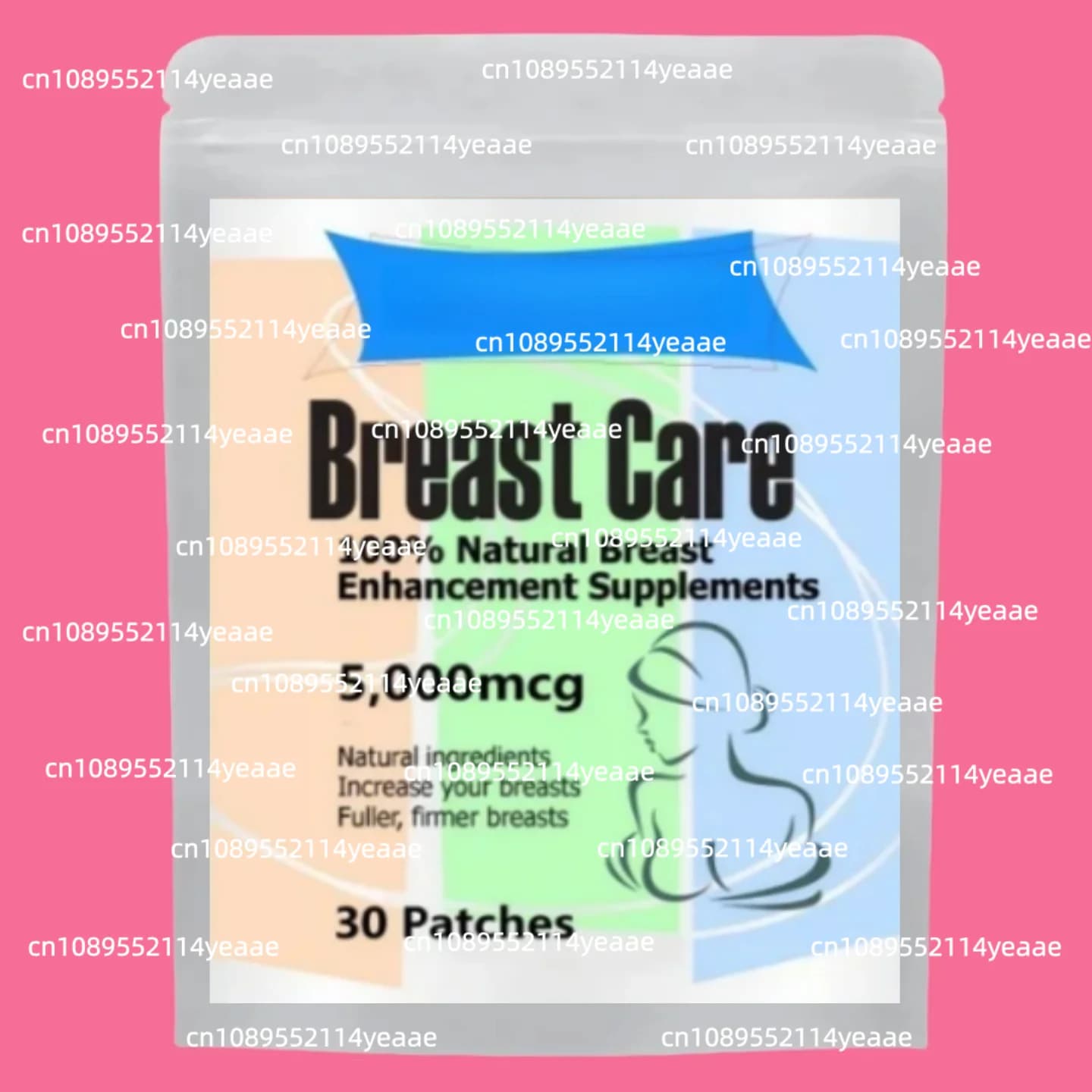 KLXVUYG Clinical Strength Breast Augmentation Supplement, Estrogen Patch, 0 Added, Safe With No Side Effects, 1 Month Supply