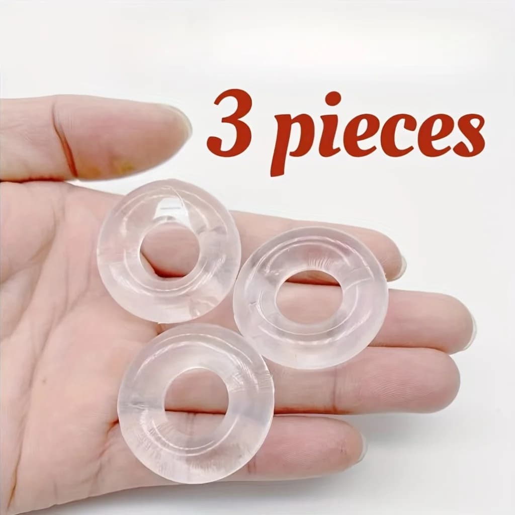 3-Piece Silicone Painted Plastic Door Impact Block, Lower Door Rubber Wall Protector, DIY Simple Repair Rubber Door Plug