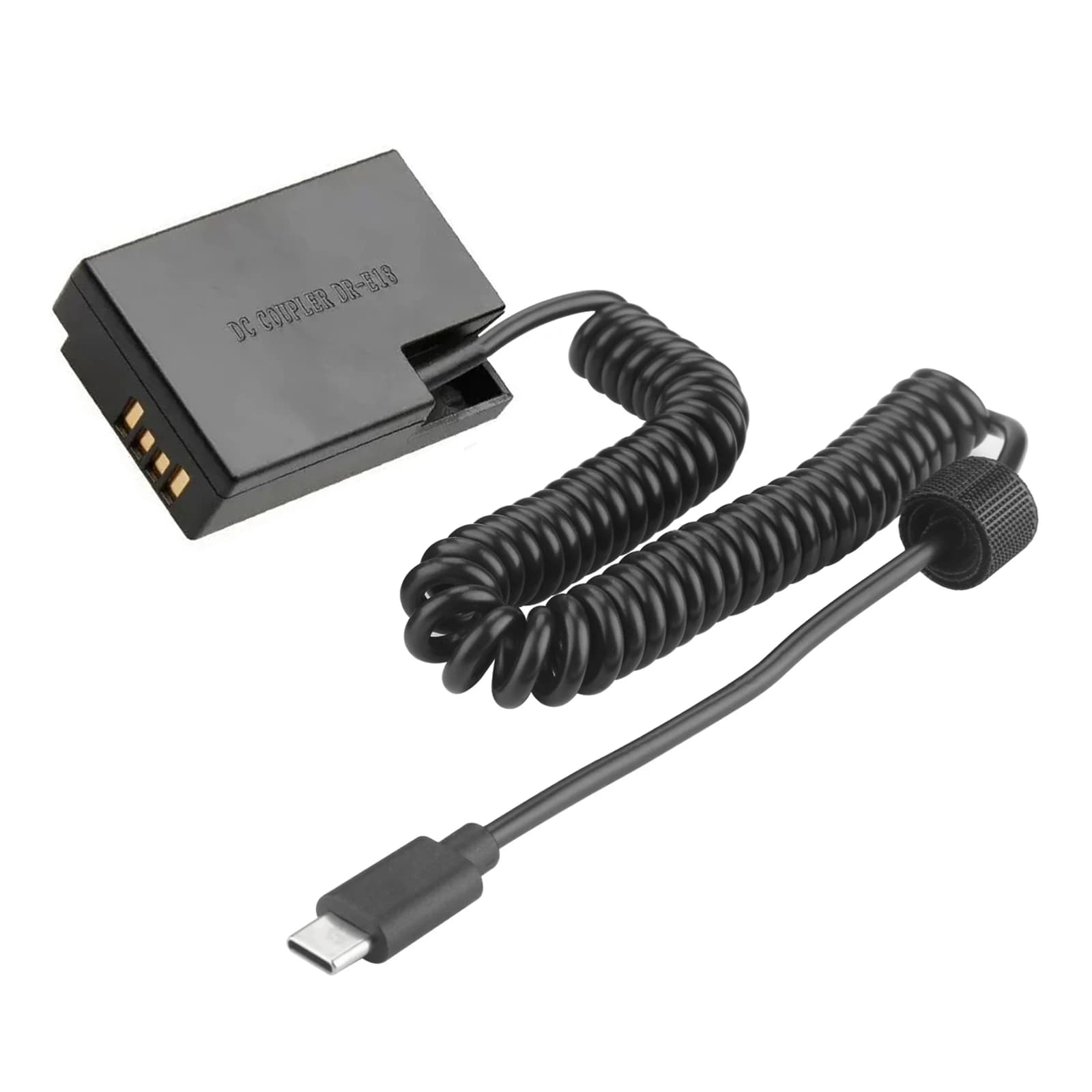 ACK-E18 DR-E18 LP-E17 Dummy Battery Type-C Cable Coupler for Canon EOS Rebel SL2 SL3 T6i T6S T7i T8i 200D 200D II 250D 750D 760D