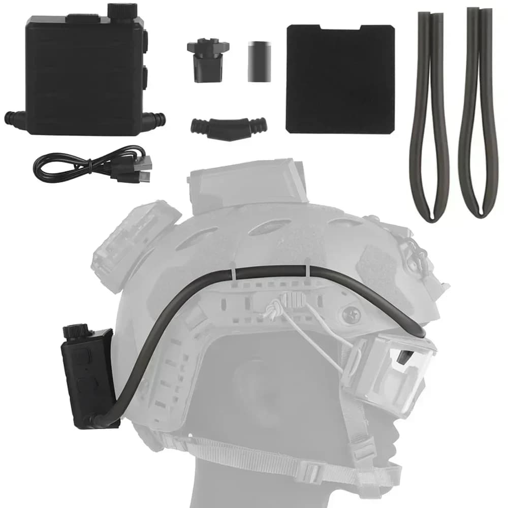 2025 NEW-Tactical Goggles Defogger Outdoor Hunting Shooting Goggles AntiFog Unit Adjustable Wind Speed Defogging Fan Kit