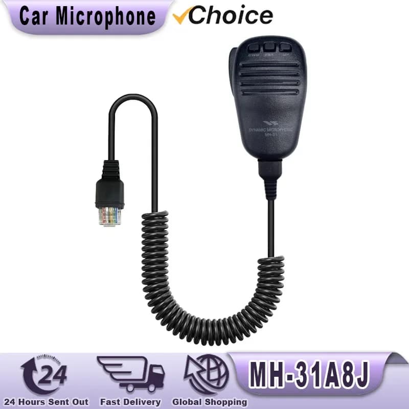 Car Portable Microphone MH-31A8J Microphone for FT-817ND FT-857D FT-897D FT-450D FT-900/AT FT-818 FT-891 Walkie Talkie MH-31