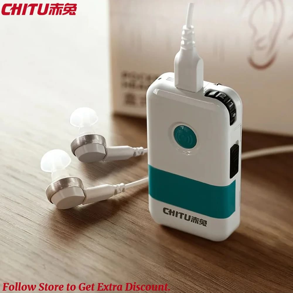 Pocket Rechargeable Hearing Aid DHP for Deafness Powerful Digital Sound amplifier Severe Loss Medical Elderly Hearing Devices