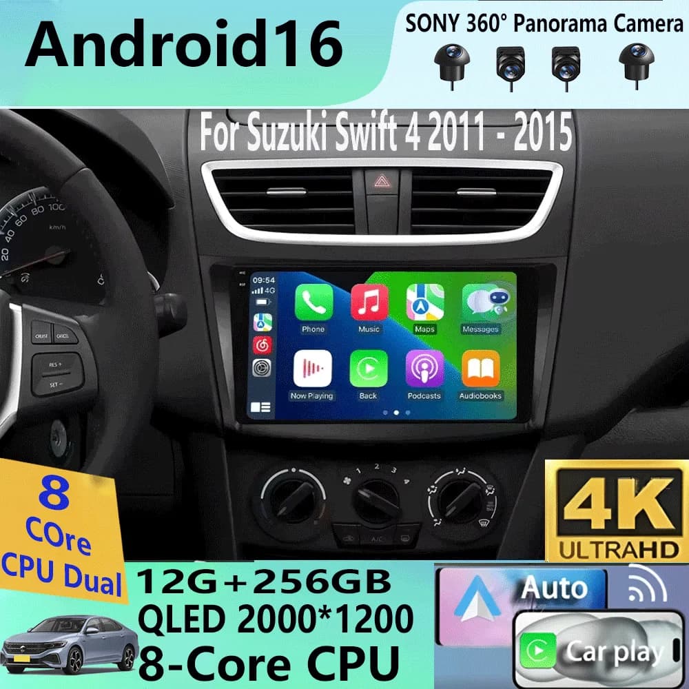 Android 16 Car Radio Stereo For Suzuki Swift 4 2011 2012 2013 2014 -2016 Multimedia Video Player 2 Din Auto Audio G Stereo Audio