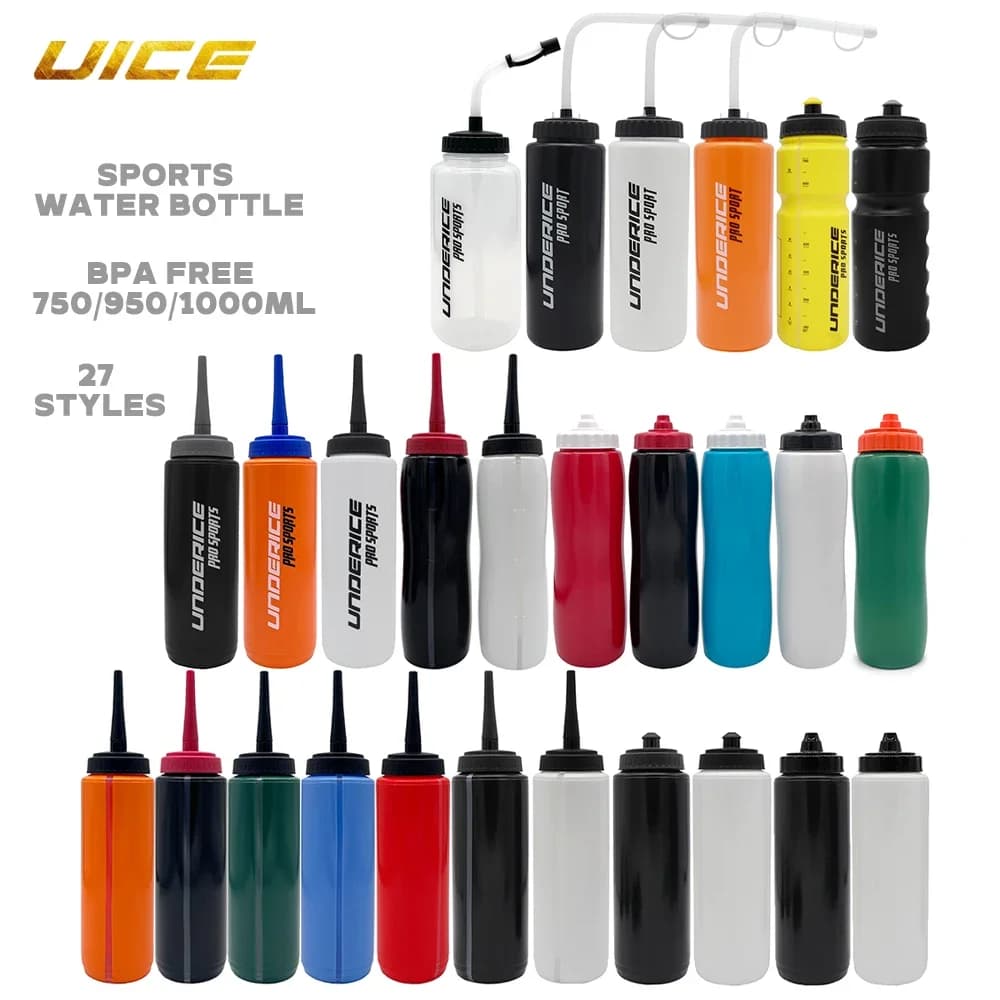 UICE Ice Hockey Water Bottle Hockey Equipment BPA Free Sports Bottle For Hockey Lacrosse Football Sports Accessories