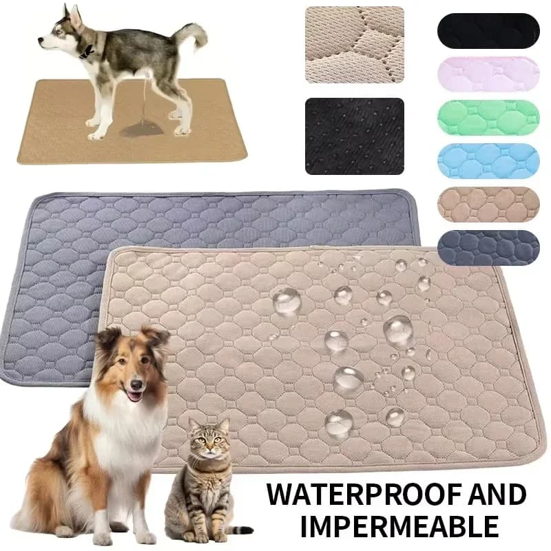 Dog Pee Pad Reusable Washable Dog Urine Mat Car Seat Floor Sofa Waterproof Absorbent Puppy Cat Training Diaper Mat Pet Supplies