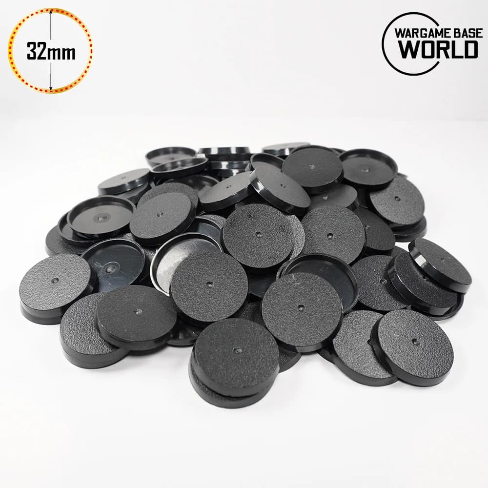 Plastic 32mm Round Bases For Warhammer Miniatures And Boardgame