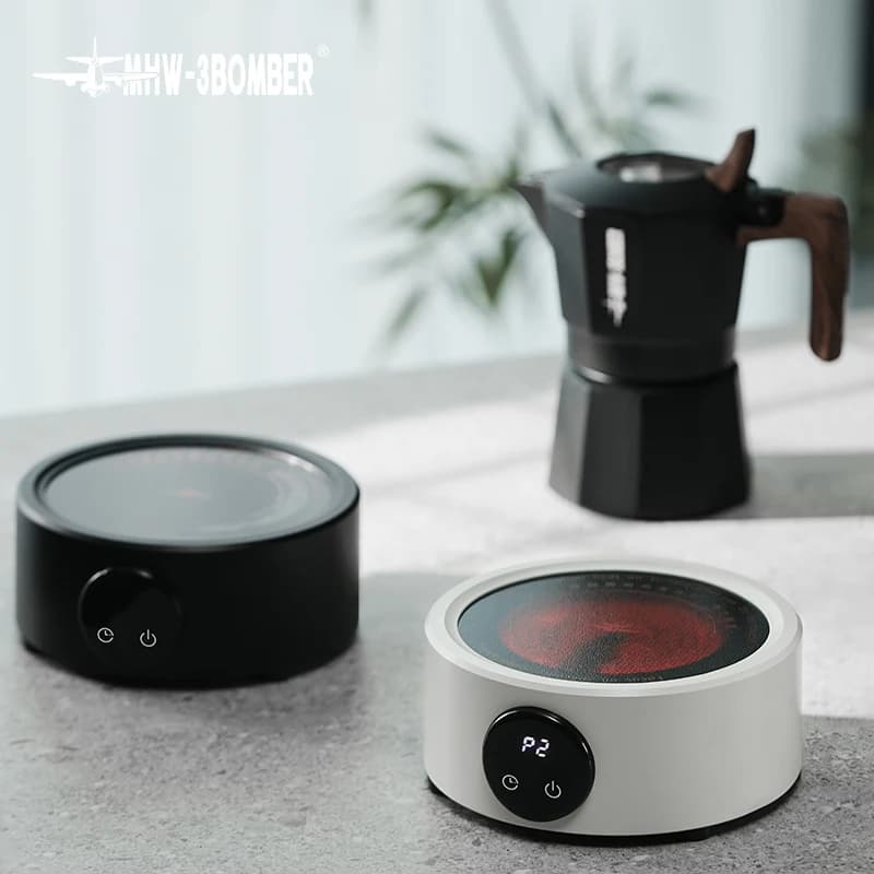 MHW-3BOMBER Mini Coffee Electric Stove for Moka Pot 800w Ceramic Cooktop Milk Water Heating Furnace Coffee Tool Camp Kitchen Use