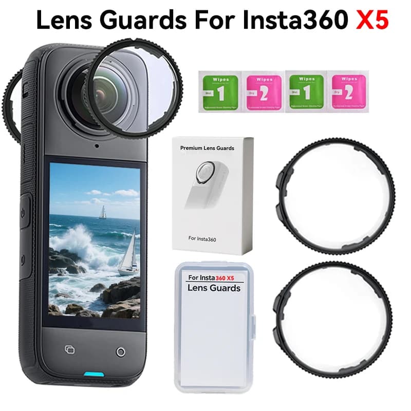 Lens Guard for Insta360 X5 Standard Lens Protector Removable Protective Lens Cover for Insta 360 X5 Action camera Accessories