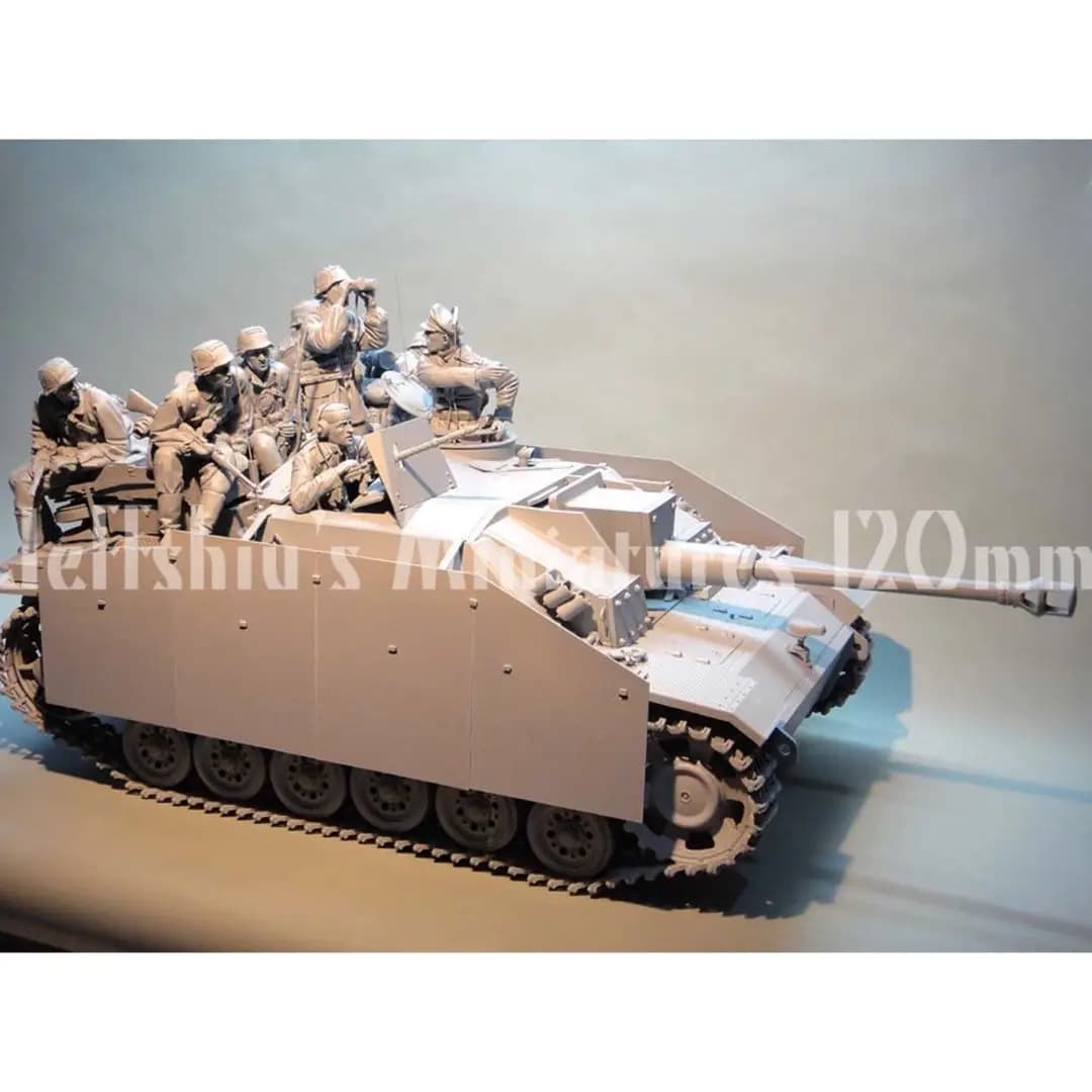 1/16 Resin Model Figure GK, No Tanks, 8 Figure, German, Unassembled and Unpainted Kit