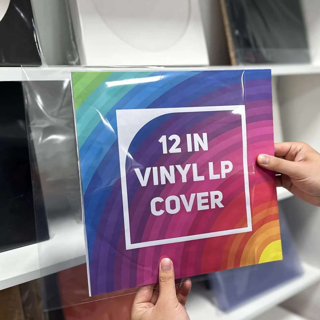 Vinyl Record Outer Sleeve 12 Inch,Durable Album Cover,Crystal Clear For Most 12'' Singles & Double LPs,No-Adhensive Flap Design