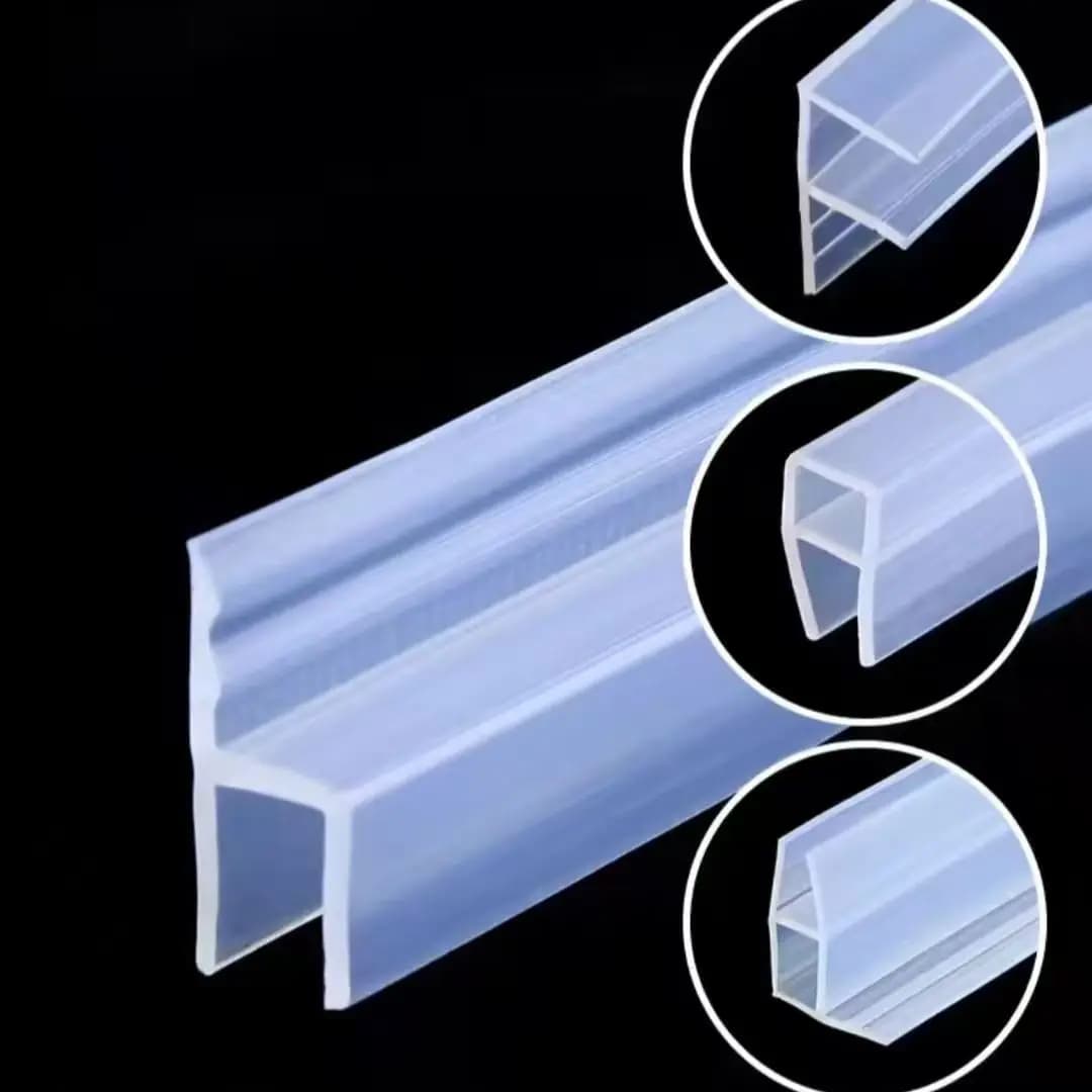6/8/10/12mm Gap Glass Shower Door Seal Strip Rubber Bathroom Shower Door Window Weather Strips Draft Stopper Bathroom Sealer
