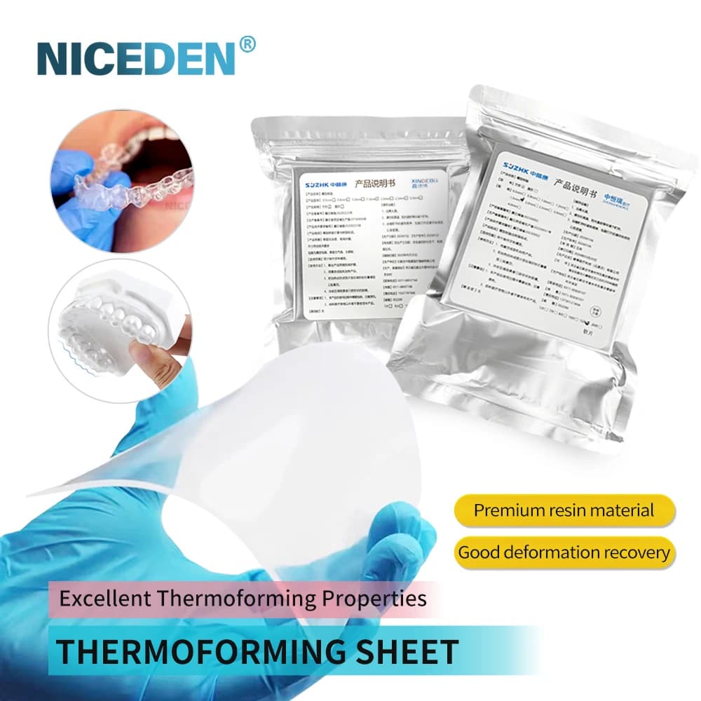 8/10/15/20 pcs Dental Orthodontic Compression Die Machine Diaphragm Vacuum Forming Sheet Thermoforming EVA Material Soft Plastic