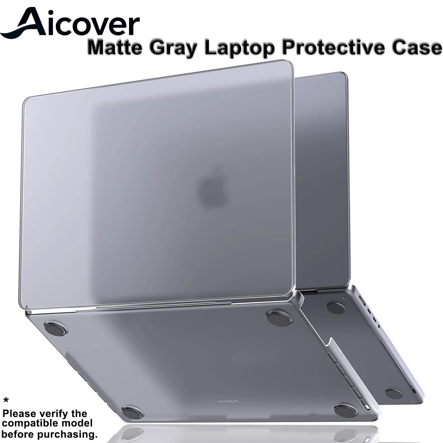 For MacBook Pro 14 inch Case M5 M4 M3 M2 M1 Pro/Max 2025-2021, Matte Gray Protective Hard Shell Laptop Cover For MacBook Air/Pro