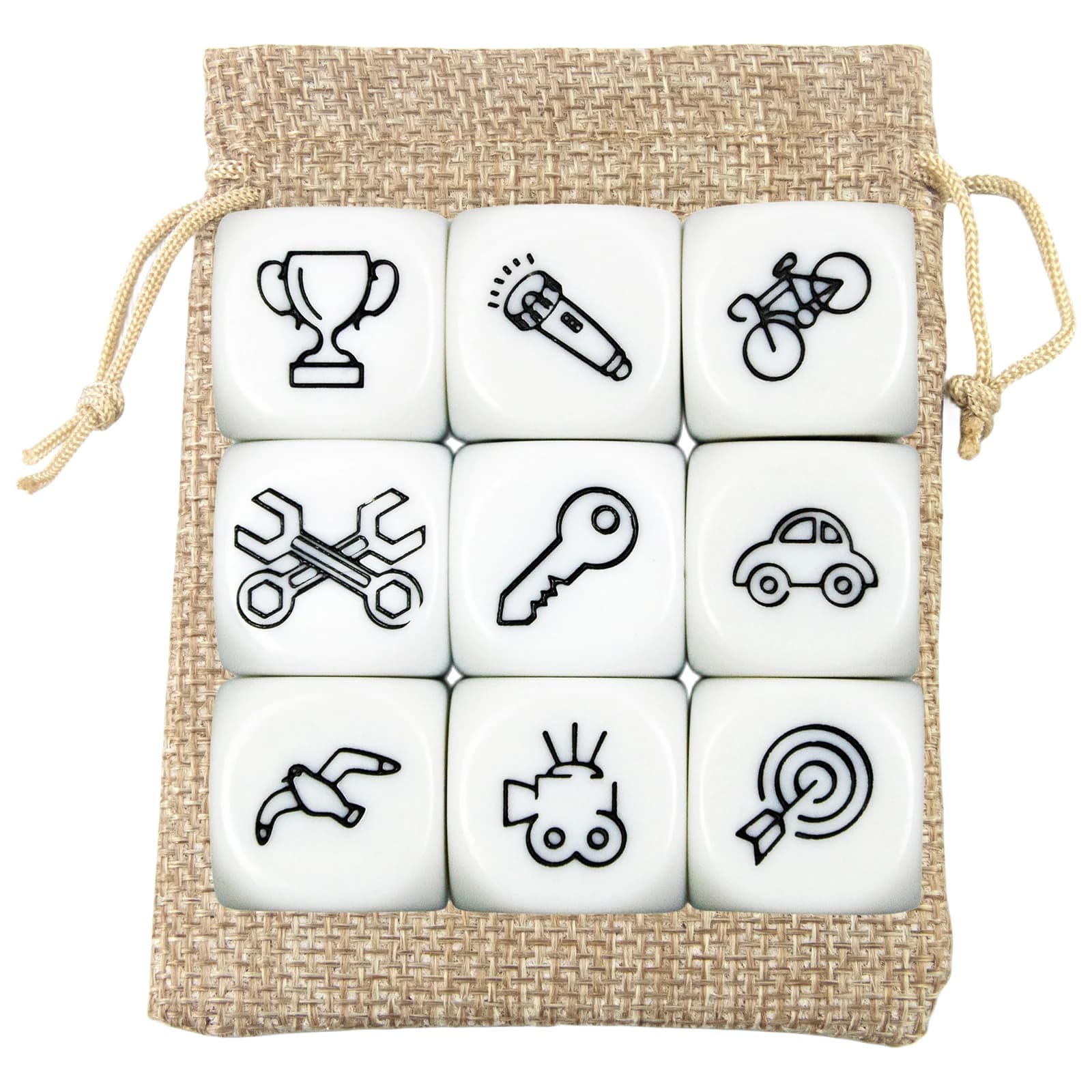 9pcs Dice Telling Story Imagine Story Dice with Bag for Game Party Game for Gifts