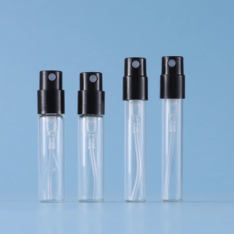 1X 10X 100x 1ml 1.5ml 2ml 2.5ml Mini Bayonet Glass Bottles Fragrance Sample Tester Perfume Spray Bottles Sample Mini Vials
