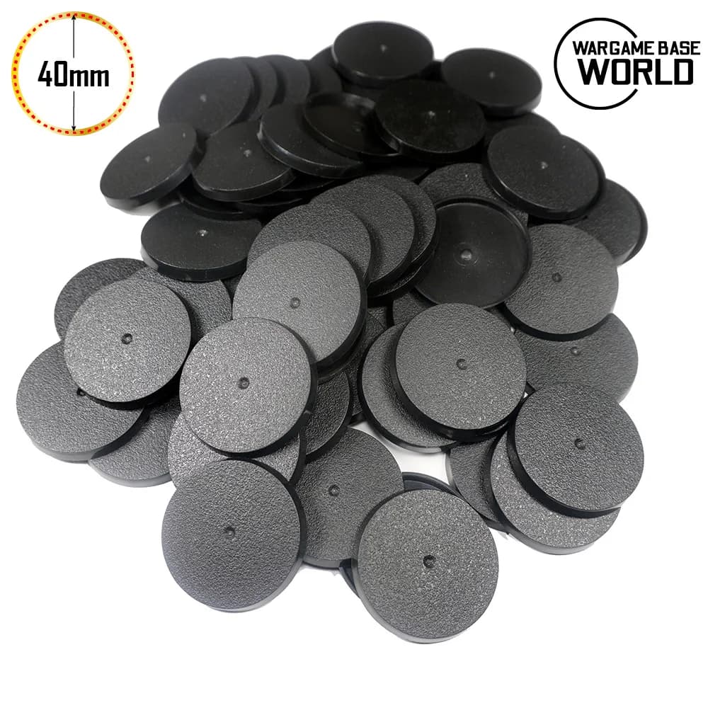 40mm Gaming Miniatures Plastic 40mm Round Bases for Wargames