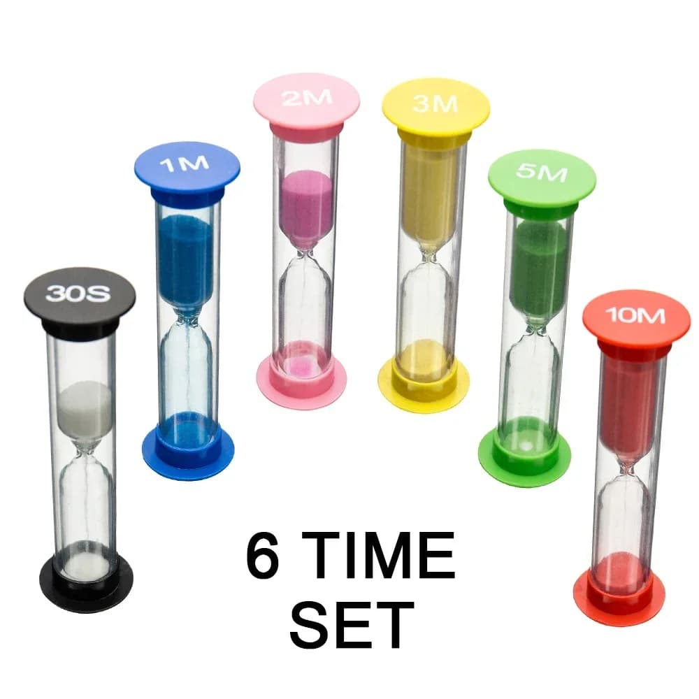 Sand Table 30 Seconds/1 Minute/2 Minutes/3 Minutes/5 Minutes/10 Minutes Plastic Sand Timer Time Timer Kids Hourglass Clock Tools