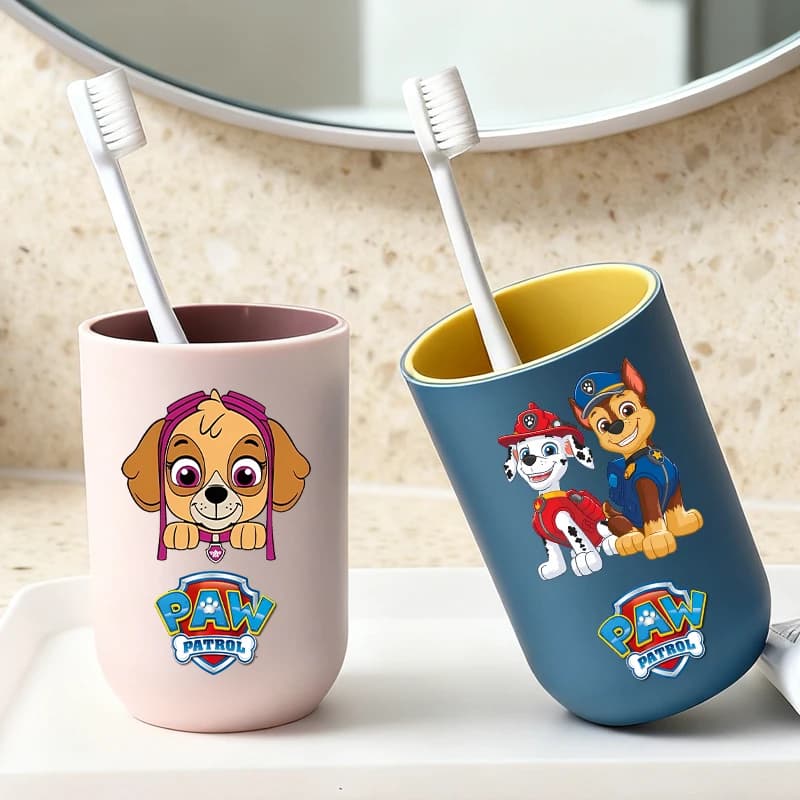Paw Patrol Toothbrush Cups Anime Chase Skye Plastic Mouthwash Cup Cartoon Kids Bathroom Tooth Glass Water Cups Boys Girls Gift