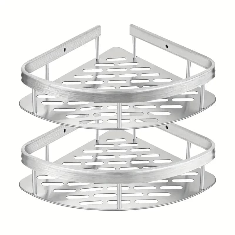 Bathroom Shelf Makeup Storage Organizer Aluminum Alloy Shampoo Rack Shower Shelf Bathroom Accessories No Drill Wall Shelf