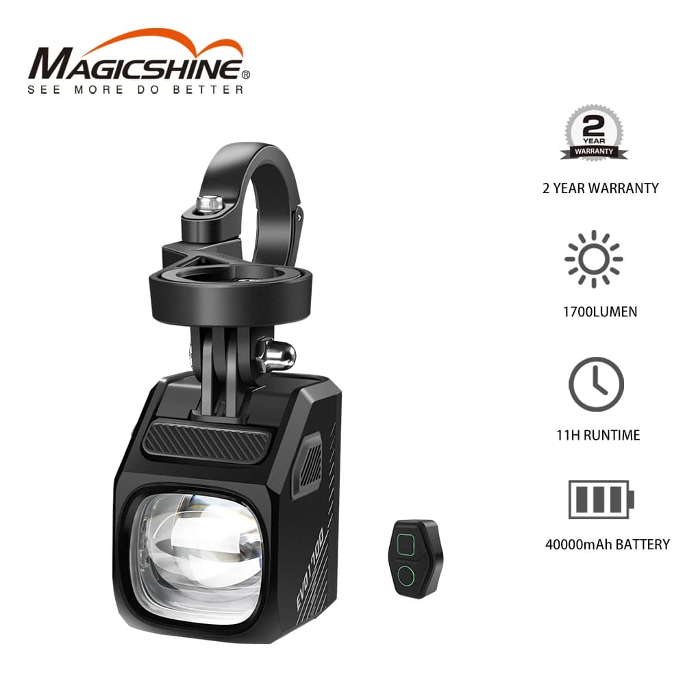 Magicshine EVO1700 Bike Light With Cut-off Line Beam,USB-C Rechargeable Headlights,110 Hours Runtime Bicycle Light For Road