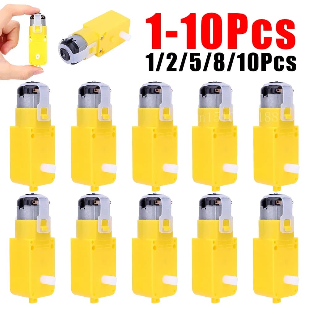 Dual Shaft Geared Motor Gearmotor DC 3-12V Smart Car Chassis Four Drive Car Motor Electric Gear Motor for DIY Smart Car Robot