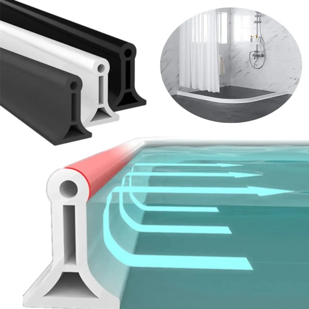 Bathroom Silicone Bendable Water Retaining Strip Shower Water Barrier Highl for Kitchen Separation Shower Accessories