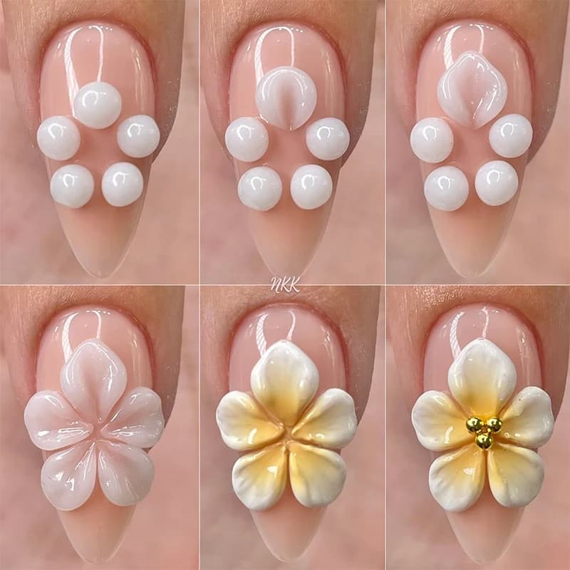NICOLE DIARY White Non Stick Hand Extension Gel Nail Polish For 3D Shaping Carving Flower DIY Nail Art Extension Acrylic
