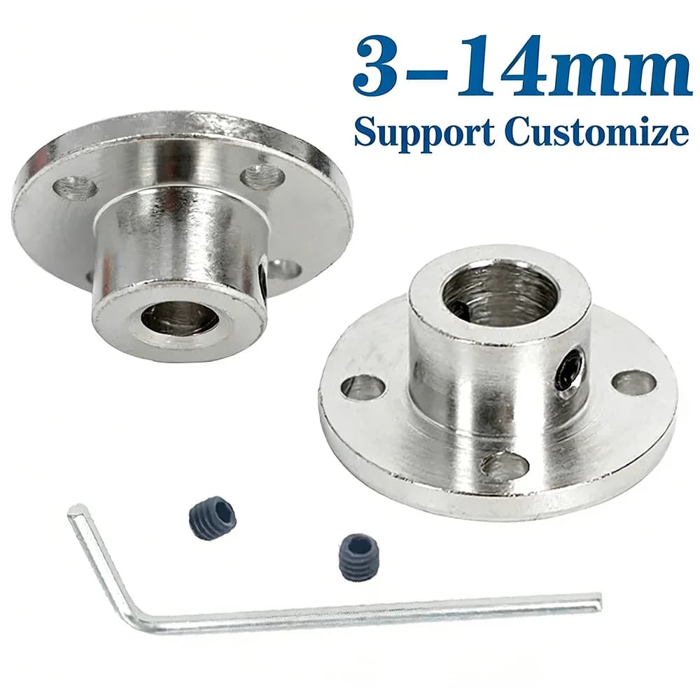 3mm 3.17mm 4mm - 8mm 10mm 11mm 12mm Rigid Flange Coupling Motor Guide Shaft Coupler Motor Support Connector Support Customize