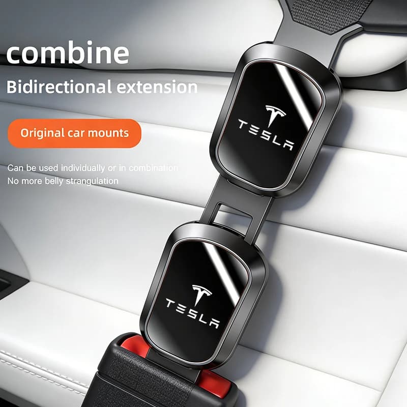Car Seat Belt Extension Buckle Seatbelt Clip Adjustable Extender For Tesla Model 3 Highland 2023 Model S Model X Model Y