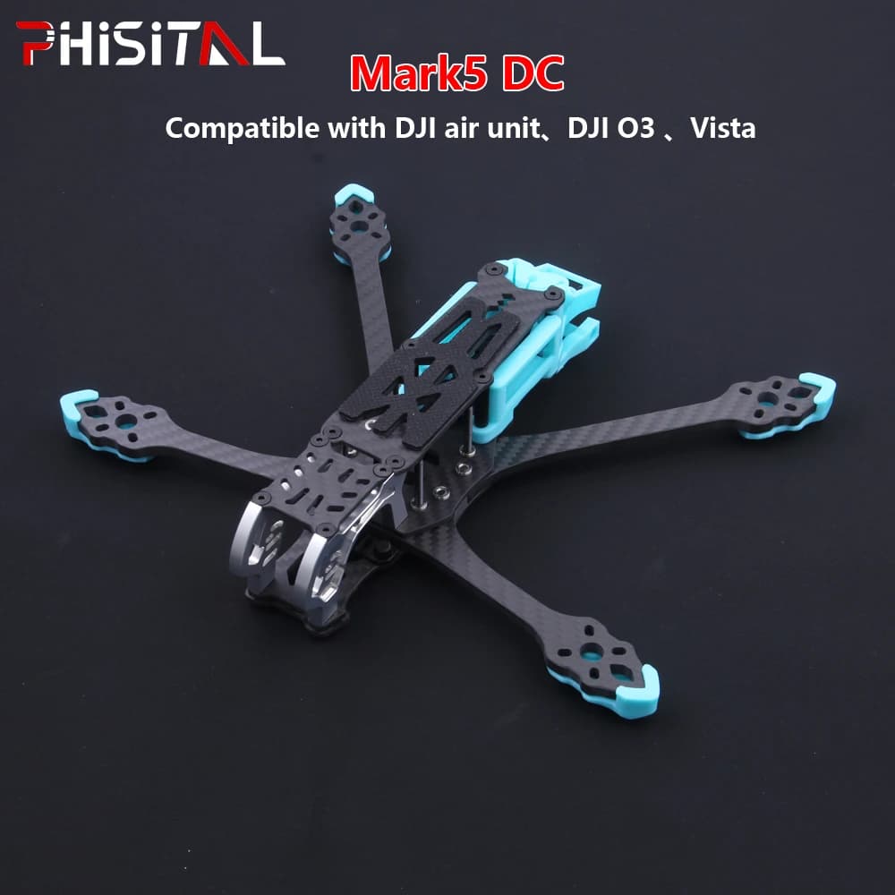 PhiSital Mark5 MK5 DC DeadCat Structure FPV Frame Kit 5inch Carbon Fiber for O3 air unit RC Quadcopter Racing Drone DIY parts