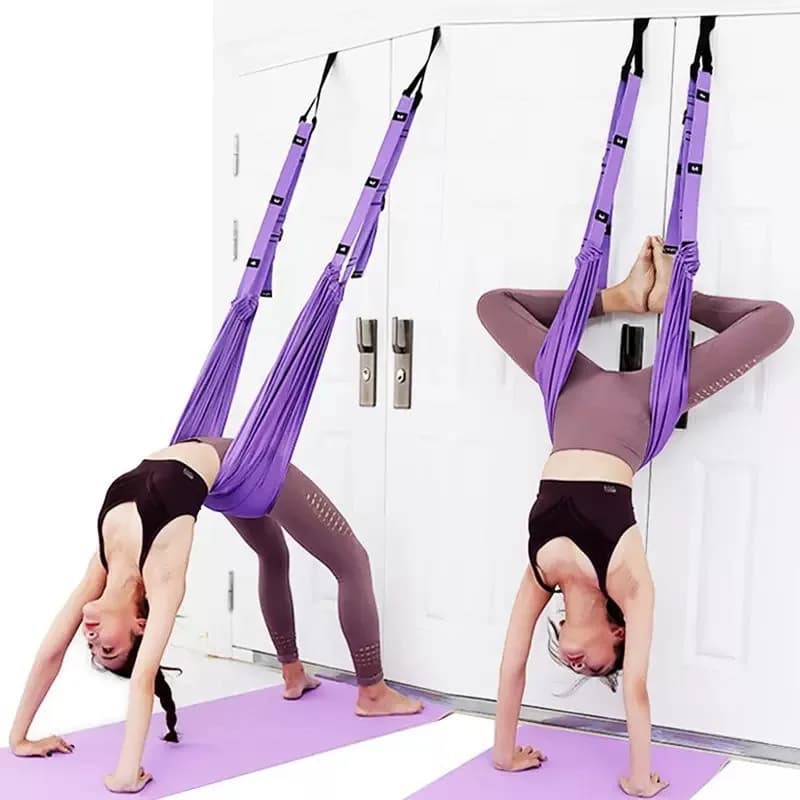 Home Fitness Equipment Yoga Backbend Inverted Tension Rope Hanging Door Yoga Stretching Strap Artifact Aerial Yoga Sling Rope