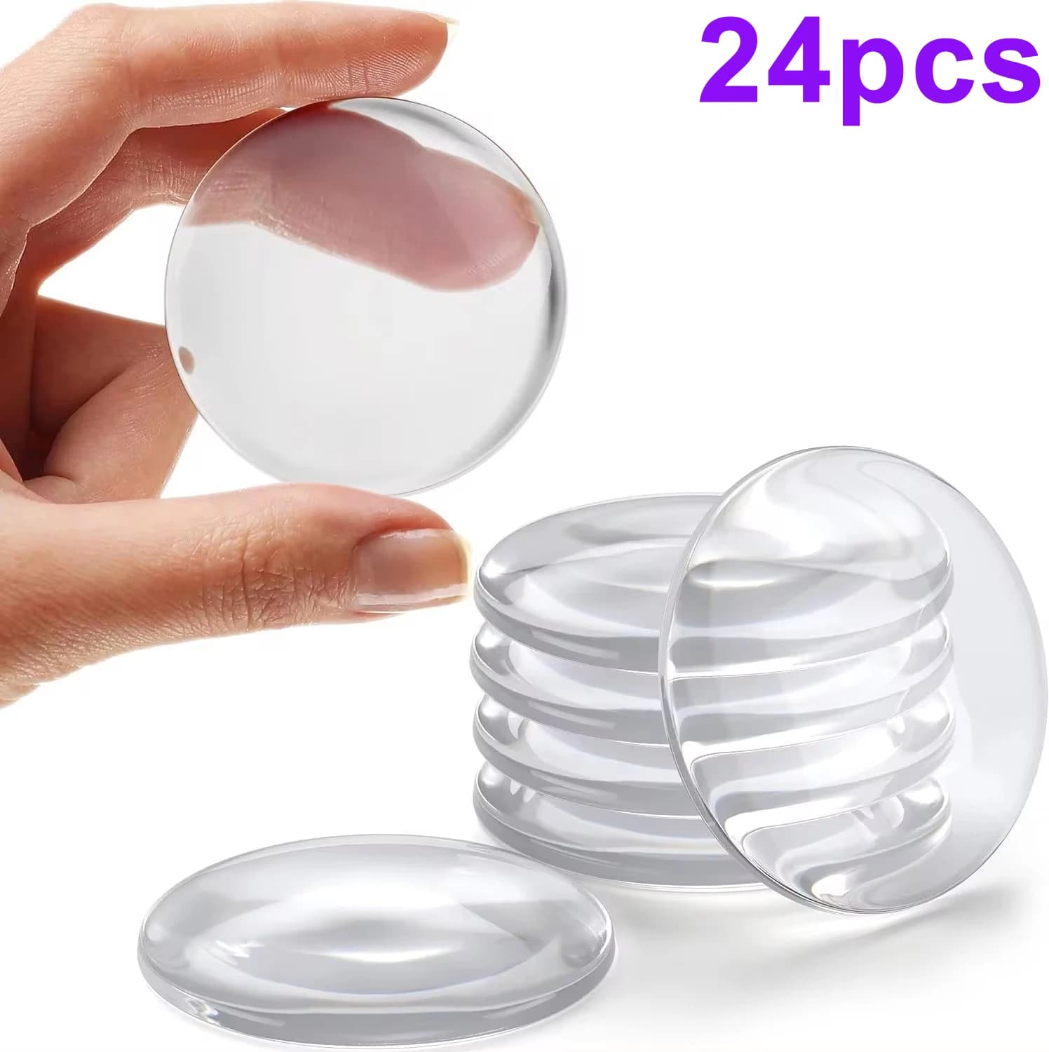 Transparent Soft Silicone Door Stopper Bumper Self-adhesive Stickers Wall Protector Muffler Furniture No Trace Anti-crash Pad